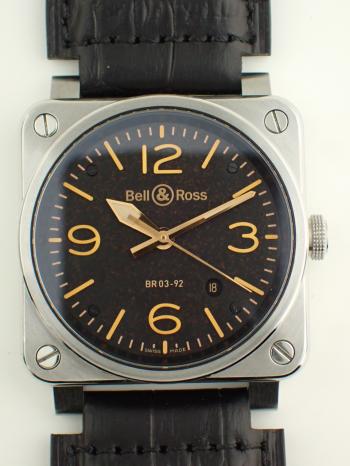 ベル＆ロス ゴールデンヘリテージ 自動巻き ブラック文字盤 メンズBR0392-GH-ST/SCA 新品仕上げ済