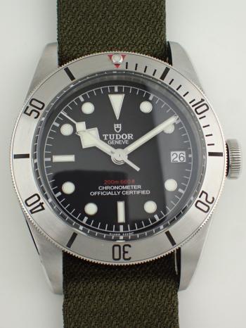 チューダー ヘリテージ ブラックベイ スティール ブラック文字盤 メンズ 79730-004 新品仕上げ済