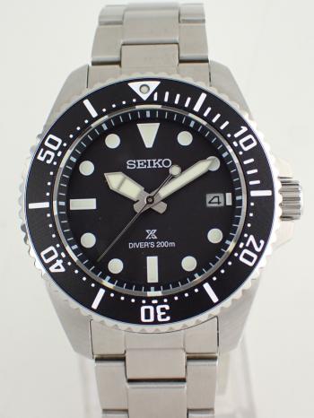 セイコー プロスペックス ダイバースキューバ ソーラー ブラック SBDJ063(V157-00A0)中古美品