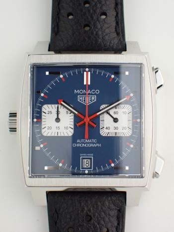 タグホイヤー モナコ キャリバー11 クロノグラフ ブルー メンズ CAW211P.FC6356 新品