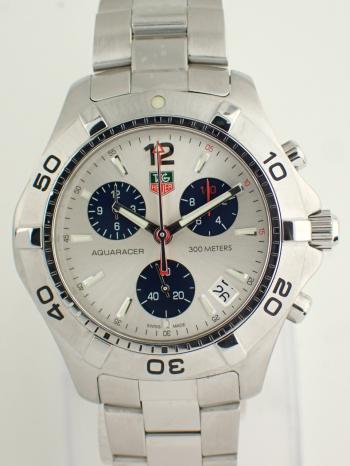 タグホイヤー アクアレーサー クォーツ クロノグラフ シルバー文字盤 CAF1111.BA0803 新品仕上げ済