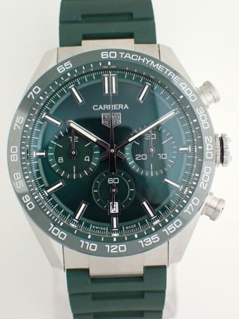 タグホイヤー カレラ クロノグラフ キャリバーTH20-00 グリーン CBN2A1N.FT6238 新品