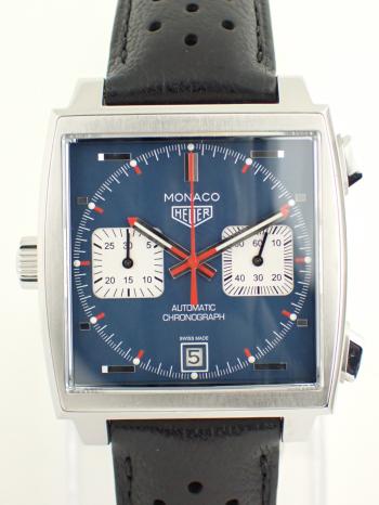 タグホイヤーモナコ キャリバー11 クロノグラフ ブルー メンズ CAW211P.FC6356新品仕上げ済