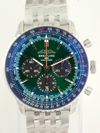 ブライトリング ナビタイマー B01 クロノグラフ 46 グリーン AB0137241L1A1(AB0137)新品