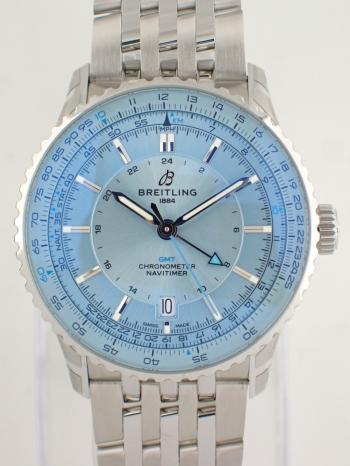 ブライトリング ナビタイマー オートマチック GMT B32 41mm アイスブルー A32310171C1A1(A32310)新品
