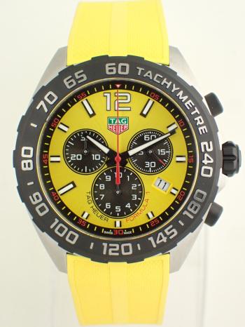 タグホイヤー フォーミュラ1 クロノグラフ クォーツ イエロー CAZ101AM.FT8054 未使用