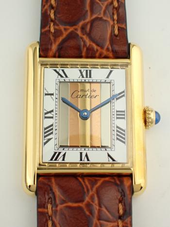 カルティエ マストタンク トリニティ LM ローマ数字 ヴェルメイユ 新品仕上げ済