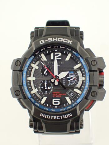 カシオ GPSハイブリッド電波ソーラー スカイコックピット マスターオブG GPW-1000-1AJF 中古美品
