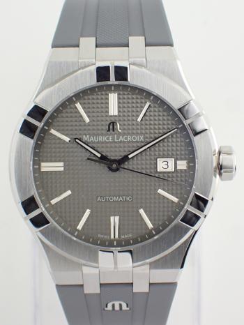 モーリスラクロア アイコン オートマチック 42mm グレー文字盤 ラバーベルト AI6008-SS000-230-2 新品