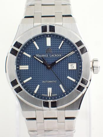 モーリスラクロア アイコン オートマチック デイト 39mm ブルー文字盤 AI6007-SS002-430-1 新品