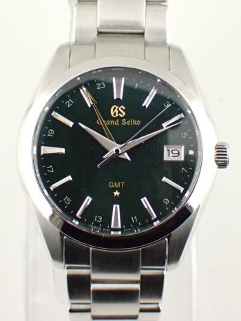 グランドセイコ― キャリバー9F25周年記念 GMT 数量限定 グリーン文字盤 SBGN007(9F86-0AC0) 新品仕上げ済