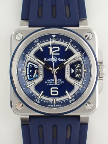 ベル＆ロス BR-X3 ブルースチール 41mm ラバーストラップ BRX3R-BLU-ST/SRB 新品