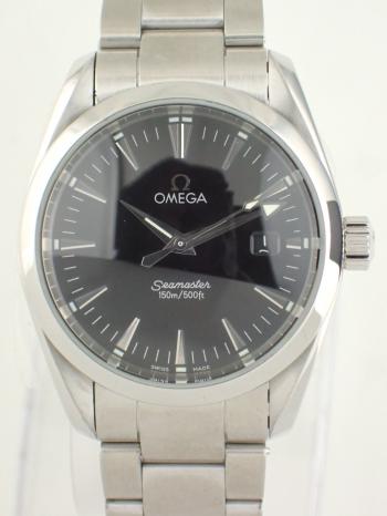 オメガ シーマスター アクアテラ クォーツ ブラック メンズ 2518.50.00 中古