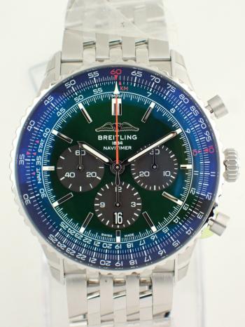 ブライトリング ナビタイマー B01 クロノグラフ 46 グリーン AB0137241L1A1(AB0137) 新品