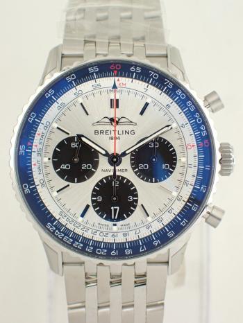 ブライトリング ナビタイマー B01 クロノグラフ シルバー AB0138241G1A1(AB0138)新品