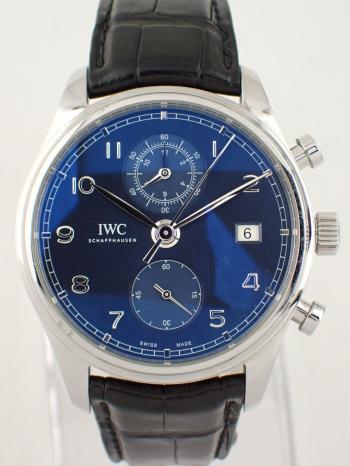 IWC ポルトギーゼ クロノグラフ クラシック レザーストラップ IW390303 中古