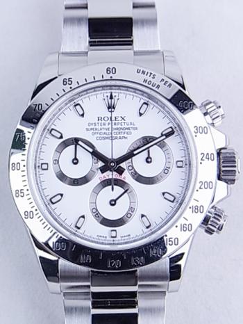 ロレックス デイトナ 白文字盤 116520　中古