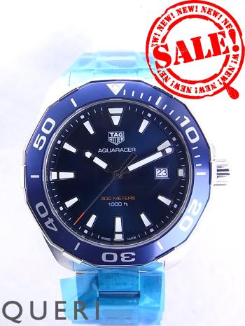 タグホイヤー アクアレーサー 300m クオーツ ブルー文字盤WAY101C.BA0746新品