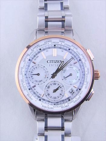 シチズンエクシード白文字盤クロノグラフCC9054-52A 新品