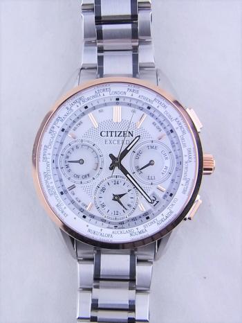 シチズンエクシード白文字盤クロノグラフCC9054-52A 新品