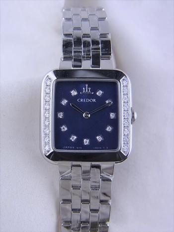 クレドールシグノレディース11Pダイヤブルーシェル17K003 新品